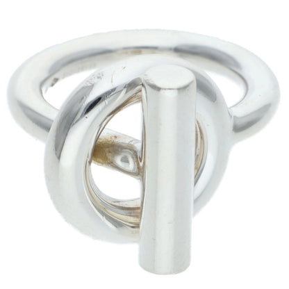 HERMES Croisette Silver Ring Size 47