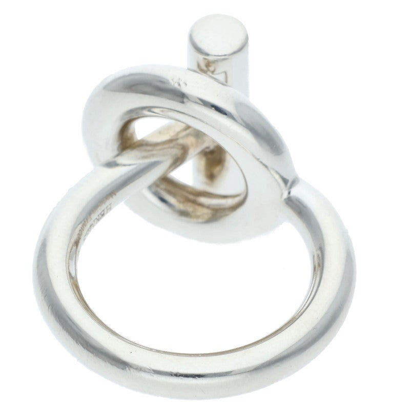 HERMES Croisette Silver Ring Size 47