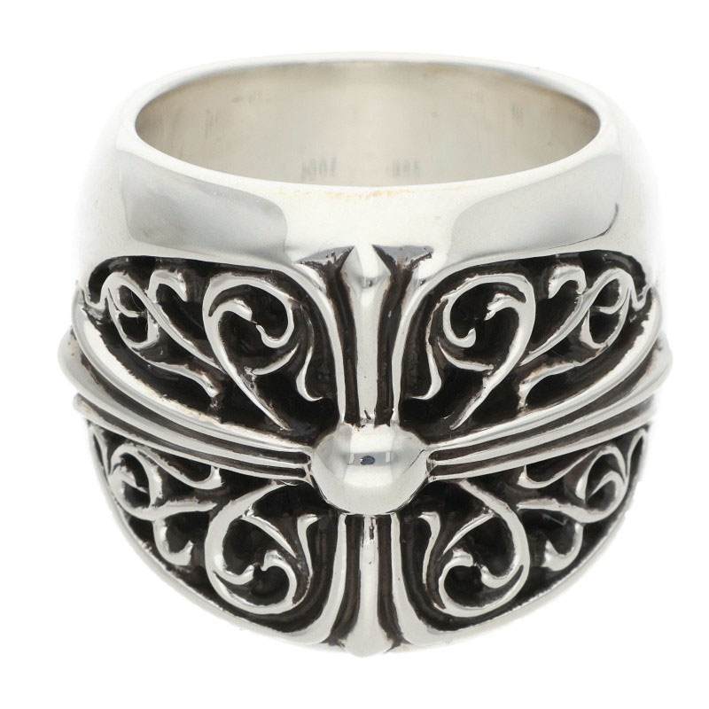 Chrome Hearts CLASSIC OVAL Cross Ring 925 Size JP 23.5
