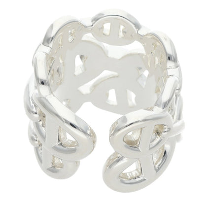 HERMES Chaine d'Ancre Enchainee GM Silver Ring Size JP 9