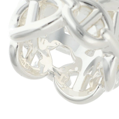 HERMES Chaine d'Ancre Enchainee GM Silver Ring Size JP 9