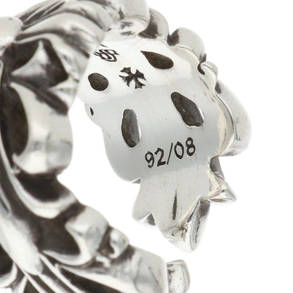 Chrome Hearts DBL FLRL CRS Silver Ring Size JP 11