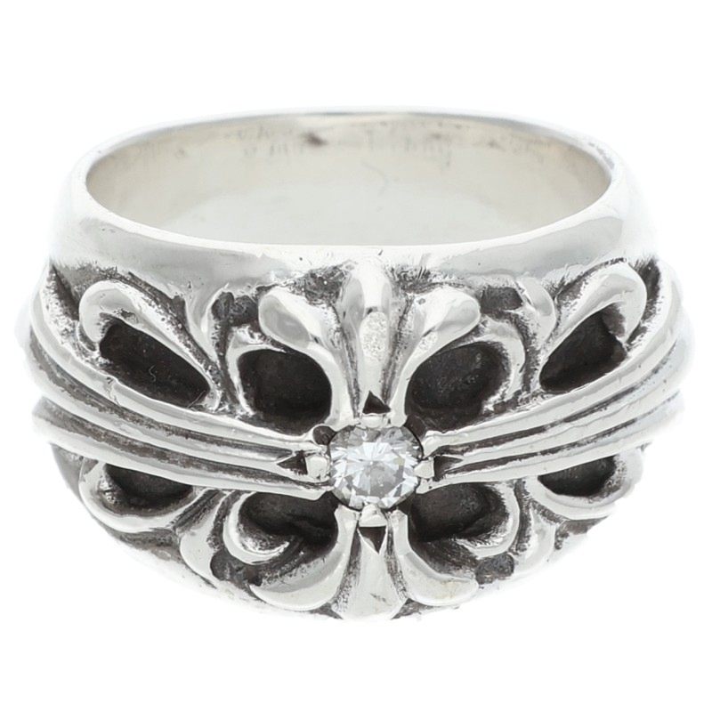 Chrome Hearts Floral Cross 1 Silver Ring Size ONE SIZE