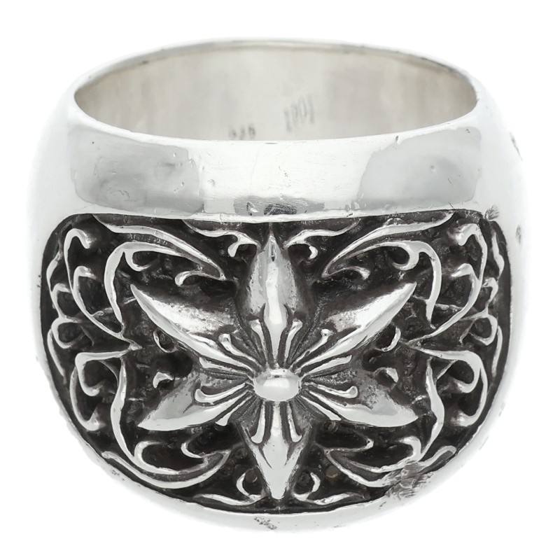 Chrome Hearts Classic Oval Star Silver Ring Size JP 23
