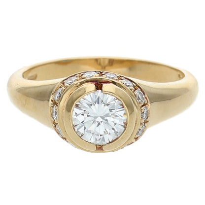 BVLGARI Solitaire Cocktail K18YG Diamond Ring