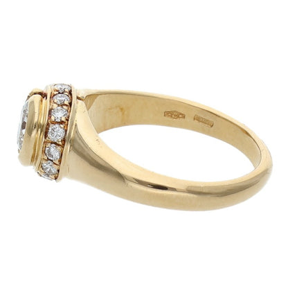 BVLGARI Solitaire Cocktail K18YG Diamond Ring