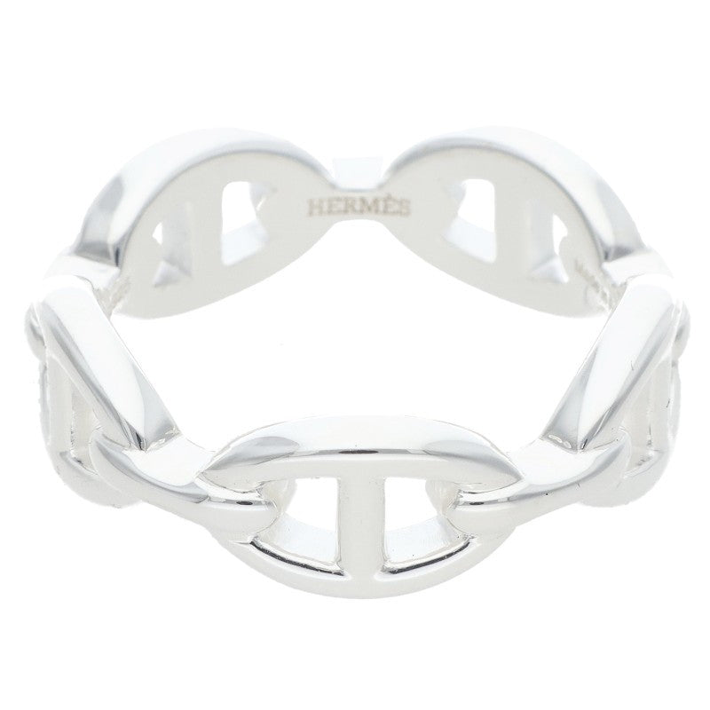 HERMES Chaine d'Ancre Enchainee PM Silver Ring Size JP 18