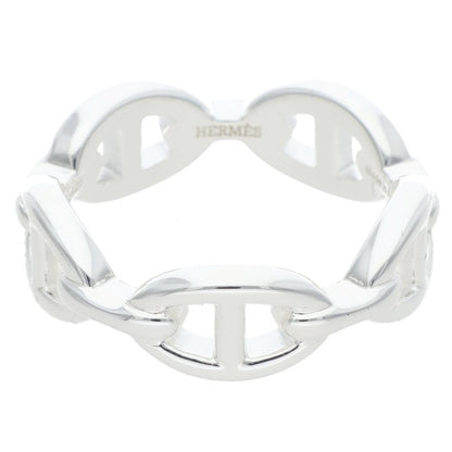 HERMES Chaine d'Ancre Enchainee PM Silver Ring Size JP 18
