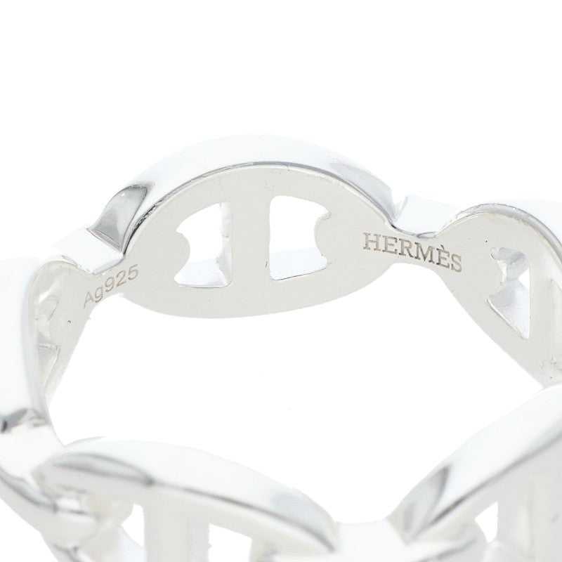HERMES Chaine d'Ancre Enchainee PM Silver Ring Size JP 18