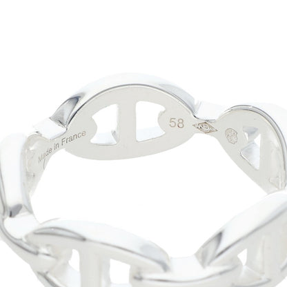 HERMES Chaine d'Ancre Enchainee PM Silver Ring Size JP 18