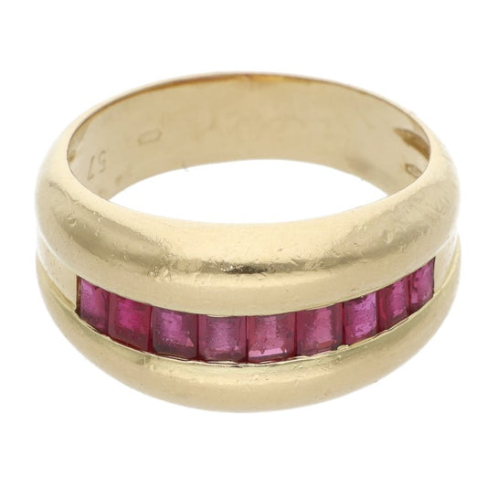 Cartier K18YG Ruby Odin Ring Yellow Gold Pink Size 57