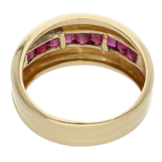 Cartier K18YG Ruby Odin Ring Yellow Gold Pink Size 57