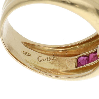 Cartier K18YG Ruby Odin Ring Yellow Gold Pink Size 57
