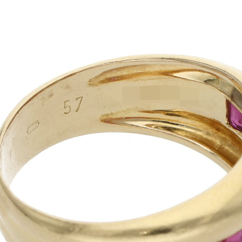 Cartier K18YG Ruby Odin Ring Yellow Gold Pink Size 57
