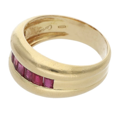 Cartier K18YG Ruby Odin Ring Yellow Gold Pink Size 57