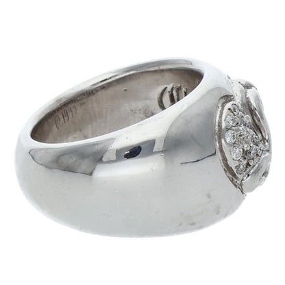 Chrome Hearts 18K Heart In Band Diamond Ring Size ONE SIZE