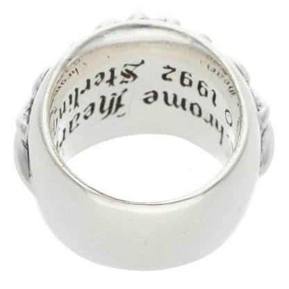 Chrome Hearts FLRL CRS Sterling Silver Ring Size JP 9