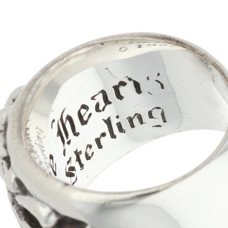 Chrome Hearts FLRL CRS Sterling Silver Ring Size JP 9