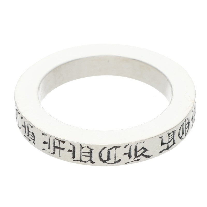 Chrome Hearts 3mm FUCKYOU Spacer Silver Ring Size JP 9