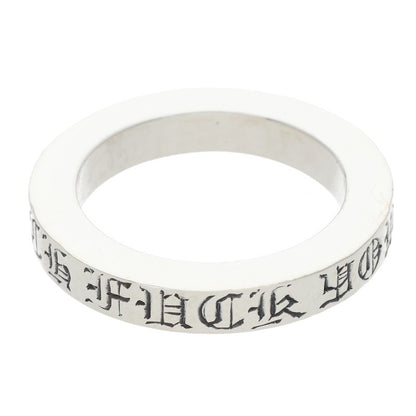 Chrome Hearts 3mm FUCKYOU Spacer Silver Ring Size JP 9