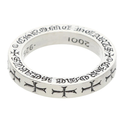 Chrome Hearts 3mm FUCKYOU Spacer Silver Ring Size JP 9