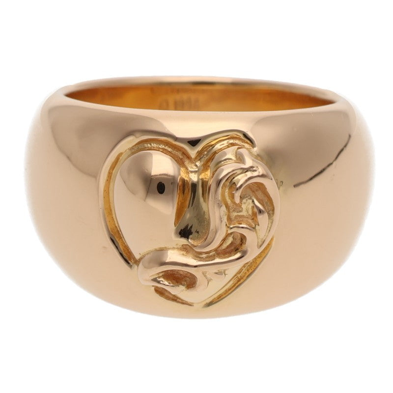 Chrome Hearts 22K Heart In Band Gold Ring Size JP 14