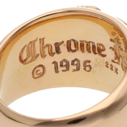 Chrome Hearts 22K Heart In Band Gold Ring Size JP 14