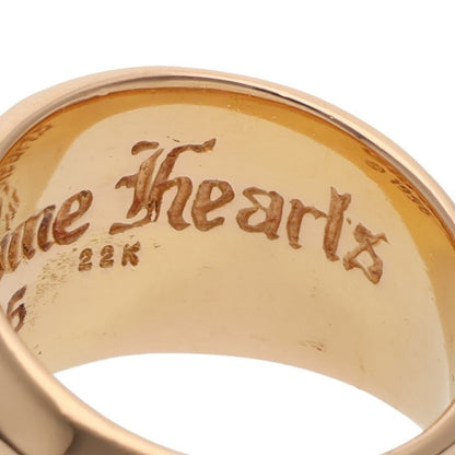 Chrome Hearts 22K Heart In Band Gold Ring Size JP 14