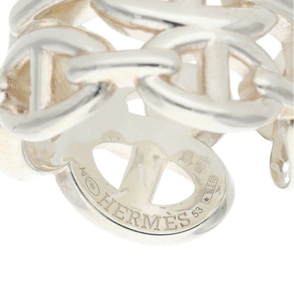 HERMES Chaine d'Ancre Enchainee GM Silver Ring Size JP 13