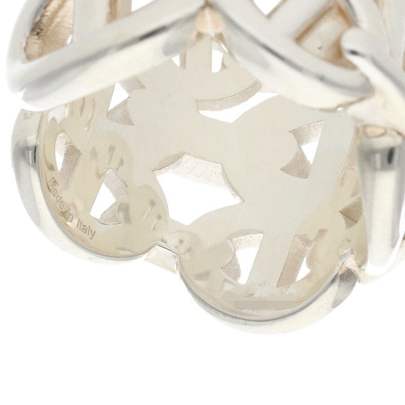 HERMES Chaine d'Ancre Enchainee GM Silver Ring Size JP 13