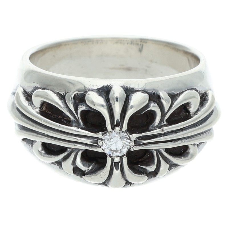 Chrome Hearts FLRL CRS 1DIA Silver ONE SIZE Ring Size JP 21