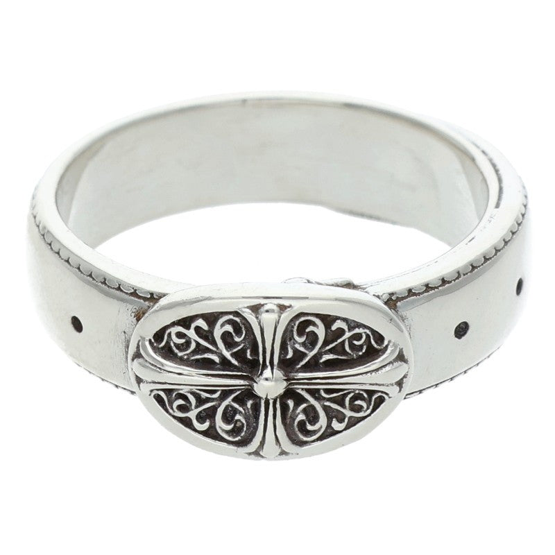 Chrome Hearts BELTED OVAL SML Silver Ring Size JP 19