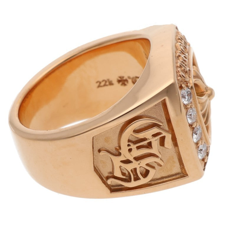 Chrome Hearts 22K Large Champion Diamond Ring Size JP 21