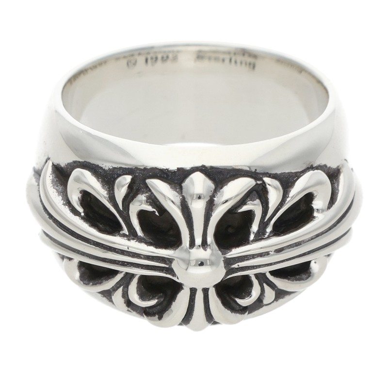 Chrome Hearts FLRL CRS Floral Silver Ring Size ONE SIZE