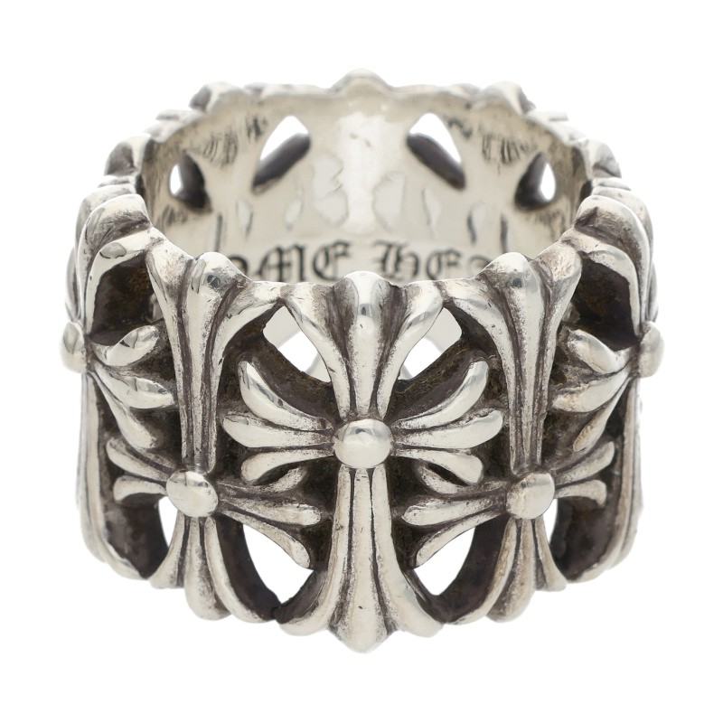 Chrome Hearts Cemetery Cross 925 Silver Ring Size JP 13.5