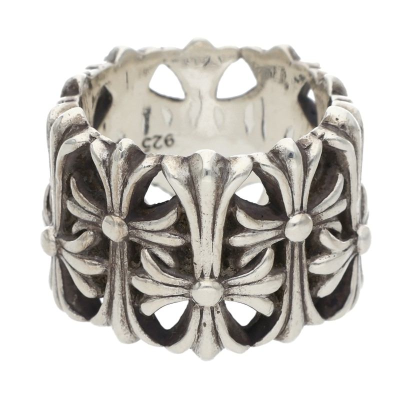 Chrome Hearts Cemetery Cross 925 Silver Ring Size JP 13.5