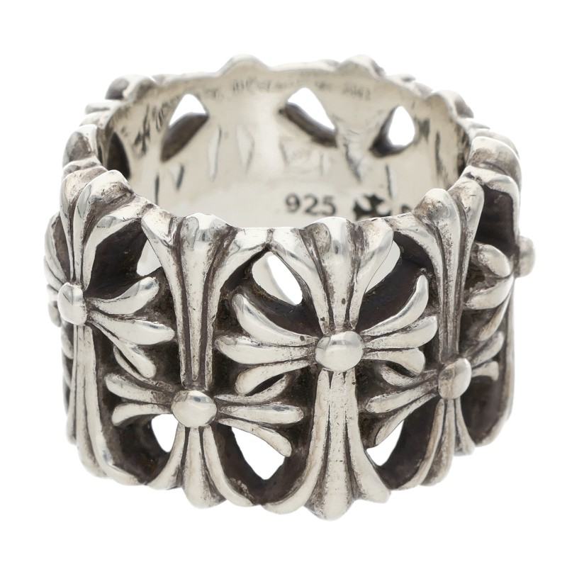 Chrome Hearts Cemetery Cross 925 Silver Ring Size JP 13.5