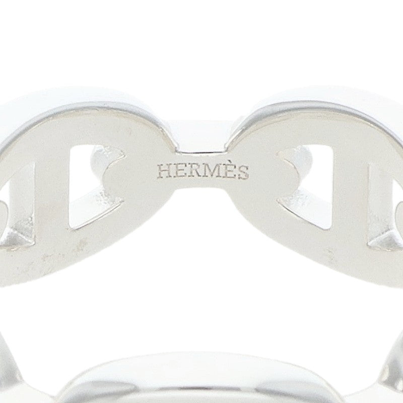 HERMES Chaine d'Ancre Enchainee PM Silver Ring Size 58
