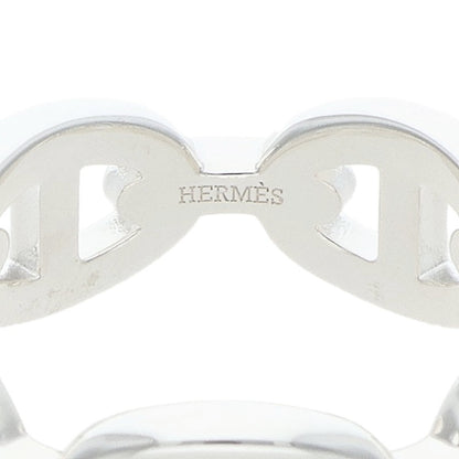 HERMES Chaine d'Ancre Enchainee PM Silver Ring Size 58