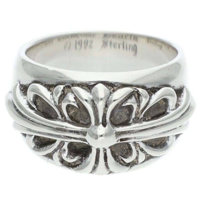 Chrome Hearts FLRL CRS Sterling Silver Ring Size 13.5