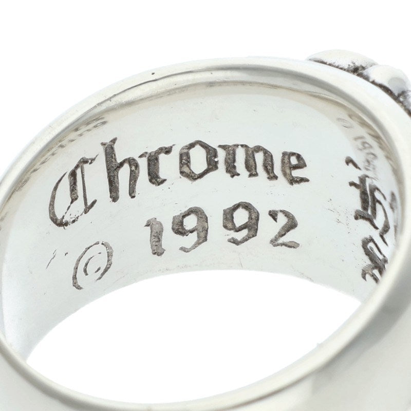 Chrome Hearts FLRL CRS Sterling Silver Ring Size 13.5