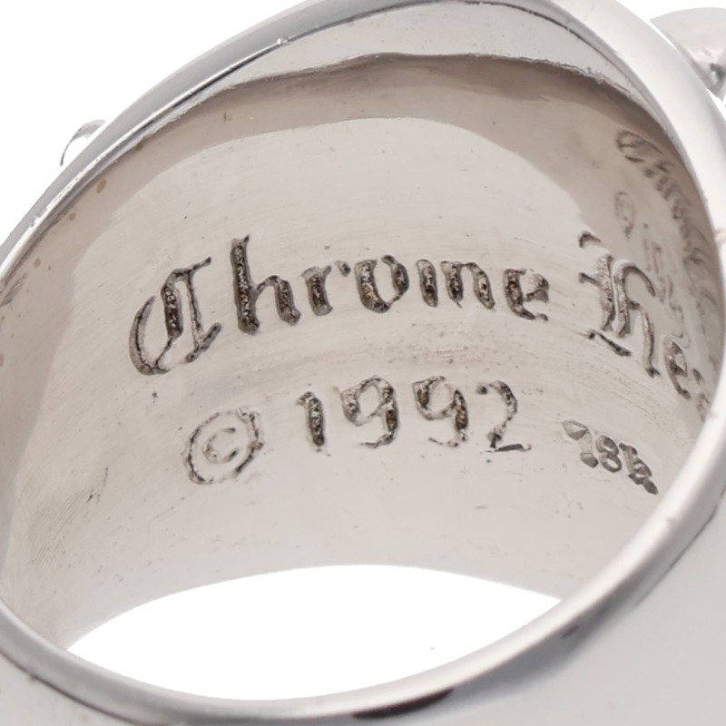 Chrome Hearts 18KWG Keeper 1-Sapphire Ring Size JP 16