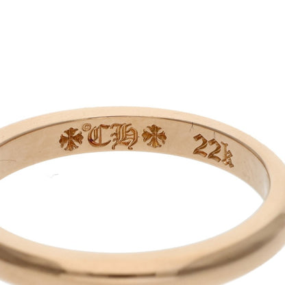 Chrome Hearts 22K WD ROUND BBLGM Yellow Gold Ring Size 17.5