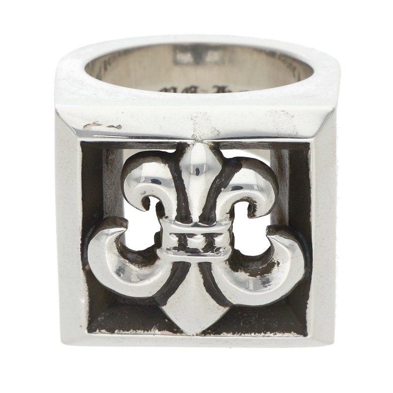 Chrome Hearts LETTER BLOCK BS Fleur Ring Size JP 14