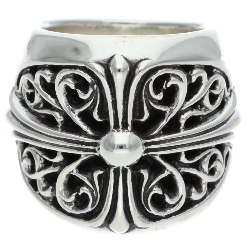 Chrome Hearts CLASSIC OVAL Cross Silver Ring Size ONE SIZE