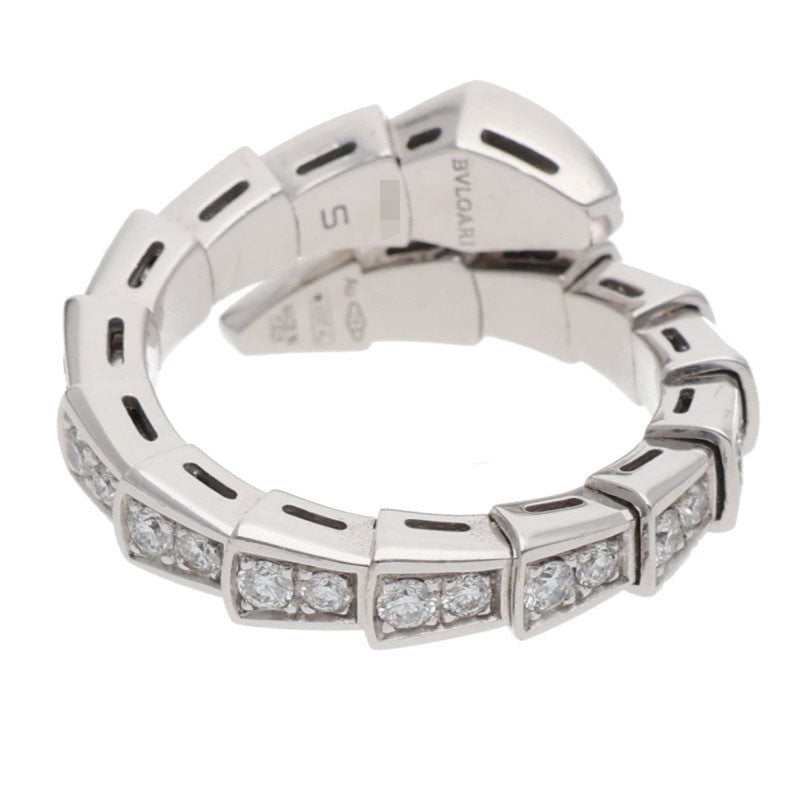 BVLGARI Serpenti S 18K WG Pave White Gold Earrings Size ONE SIZE
