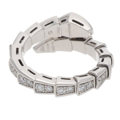 BVLGARI Serpenti S 18K WG Pave White Gold Earrings Size ONE SIZE