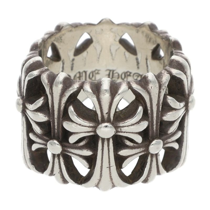 Chrome Hearts CEMETERY Cross Silver Ring Size JP 16