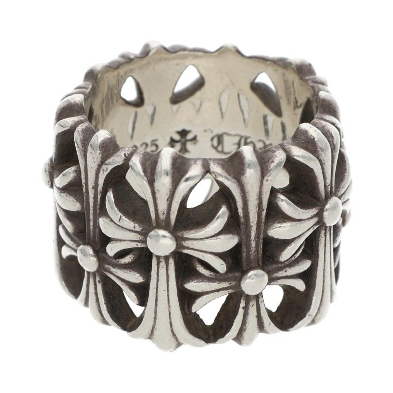 Chrome Hearts CEMETERY Cross Silver Ring Size JP 16