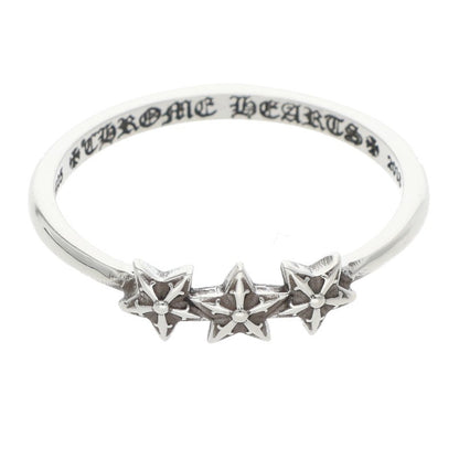 Chrome Hearts BUBBLEGUM 3STAR Silver Ring Size JP 13.5